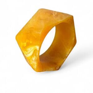 Vintage pale orange marbled lucite